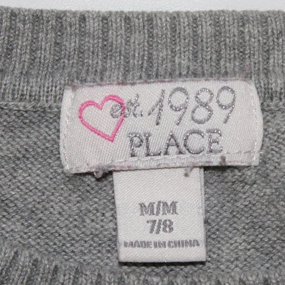 🌈Children's Place Girl Grey Sweater Long Sleeve - Picture 4 of 6